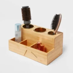 12" X 7" X 6" Bamboo Hair Tools Organizer With 5pc Magnets - Brightroom™ -Smart Nest Store GUEST 037fa776 5869 4dee 8186 ef33ca2baf73