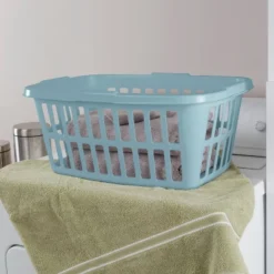 1.5 Bu Laundry Basket Pewter Aqua - Brightroom™ -Smart Nest Store GUEST 03a24a93 0b0a 43d8 b5de 1451a1073e06