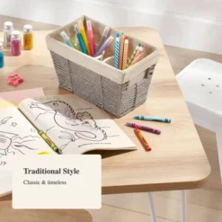 10.25" X 6" X 6" Small Woven Twisted Paper Rope Tapered Basket Gray - Brightroom™ -Smart Nest Store GUEST 064cb96f 909b 49df 9357 b890ce45562e