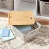 Bamboo Lid With Cutout Handles - Brightroom™: Decorative Storage Bins, Natural Brown, 14.72" X 12.52", No Assembly Required