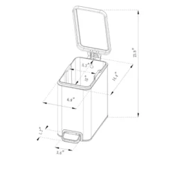 10L Stainless Slim Step Trash Can - Brightroom™ -Smart Nest Store GUEST 10927746 ac0a 4425 b0b7 84003a4c5262