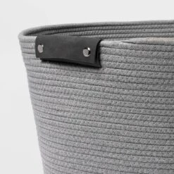 17'' Coiled Rope Tapered Basket Gray - Brightroom™ -Smart Nest Store GUEST 1408f91c 7f7e 4589 8689 a18a1f386664