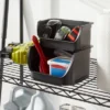 4.6qt Open Front Stackable Storage Bin - Brightroom™: Portable Black Utility, Universal Storage, 5" Height