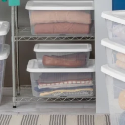 16qt Clear Storage Box With Lid White - Brightroom™ -Smart Nest Store GUEST 1a8b60bf b2f8 4db0 b406 632349a651a8