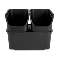 Folio Heavy Duty Storage Bin - Brightroom™: Black Plastic, Stackable, Portable, Universal Storage, 18.6 Volume Capacity -Smart Nest Store GUEST 1c2fd876 ee2f 443b 8695 9d8fba667097