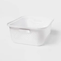 Small Decorative Plastic Bin With Cutout Handles - Brightroom™ -Smart Nest Store GUEST 25349fc3 e5d1 4806 9009 d681eb4d20d2