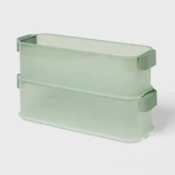 Click In Place 4.5qt Slim Plastic Storage Bin For Home And Office Organization - Brightroom™ -Smart Nest Store GUEST 36213e24 6835 479b 88a4 5a7f17ad7626