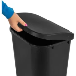 11.3gal Lift Top Waste Basket Black - Brightroom™: Kitchen Trash Can, Fingerprint-Resistant, Indoor Trash Bin -Smart Nest Store GUEST 374c1b5a 3969 4ece ae38 e552e3a34b9d