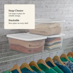 16qt Clear Storage Box With Lid White - Brightroom™ -Smart Nest Store GUEST 3a14a56d 9a77 4e72 b3f6 5d1f80884151