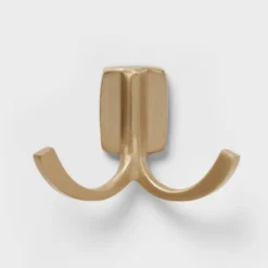 Modern Octopus Double Hook Gold - Brightroom™: Cast Aluminum Towel Hook, Gold Plated Decorative Bathroom Accessory -Smart Nest Store GUEST 3e4e2c74 3f10 4bb4 8666 8a25d6549499