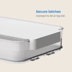 Click In Place 6.7qt Clear Shallow Plastic Storage Bin With White Latch For Home And Office Organization - Brightroom™ -Smart Nest Store GUEST 491a8212 cf5c 4251 b9c9 48c3e4a4fcdf