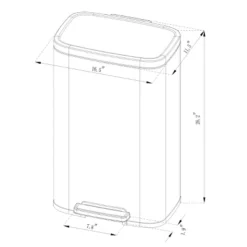 45L Rectangular Step Trash Can - Brightroom™ -Smart Nest Store GUEST 4a2ac669 6c4c 4843 a3d3 992611e508bc