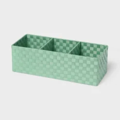 Woven Plastic 3 Compartment Bin - Brightroom™ -Smart Nest Store GUEST 4aca07cf 4980 48bd 9de1 826f2af02ee3