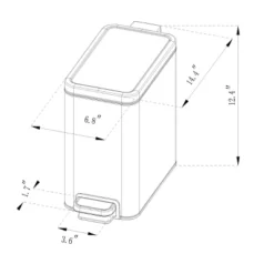 10L Stainless Slim Step Trash Can - Brightroom™ -Smart Nest Store GUEST 50896fbc 9035 4700 ae29 76a3b0122bac
