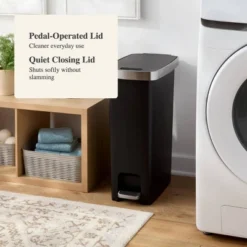 45L Slim Resin Step Trash Can With Stainless Band - Brightroom™ -Smart Nest Store GUEST 684c3acf d74a 42ea 9589 5b05ea649886