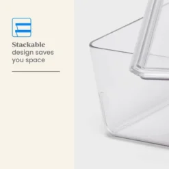 6L Stacking Clear Bin With Lid - Brightroom™: PET Material, Stackable Storage For Crafts & Cleaning Supplies -Smart Nest Store GUEST 6b3a888c a2dd 4416 a6f3 4fe3a6af7df2