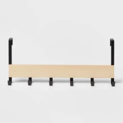 Large Over The Door Hook With Wood 6 Hooks - Brightroom™ -Smart Nest Store GUEST 6e3d4c8e 1b64 444c b060 7ff56ecf7122