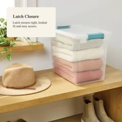 27qt Deep Storage Bin Clear With Latches - Brightroom™ -Smart Nest Store GUEST 73a48fb7 940c 4bc0 98d8 2da64ce7cc15