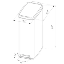 45L Slim Step Trash Can - Brightroom™ -Smart Nest Store GUEST 782fbc38 f1ee 4add 8801 259639e06f18