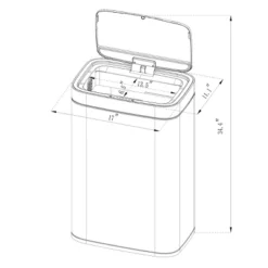 Motion Wastebasket With Liner - Brightroom™ -Smart Nest Store GUEST 7f75f16e 95a3 4cab a642 97207e054cc7