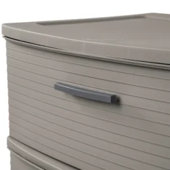 3 Drawer Wide Tower Dark Gray - Brightroom™: Plastic Storage Drawers, Portable Universal Storage, No Assembly Required -Smart Nest Store GUEST 805b3ceb 3069 4c2f 8b6c e548d8d23107