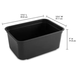Folio Heavy Duty Storage Bin - Brightroom™: Black Plastic, Stackable, Portable, Universal Storage, 18.6 Volume Capacity -Smart Nest Store GUEST 816e71c3 030d 4166 abad e1eb1be7214f