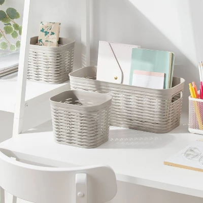 3pk Wave Assorted Decorative Basket 5L Narrow 2c Brightroom™ 1 3pk Wave Assorted Decorative Basket 5L Narrow 2c Brightroom™