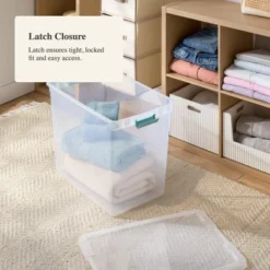 86qt Deep Storage Bin Clear With Latches - Brightroom™ -Smart Nest Store GUEST 896b2e83 810c 41a9 ab8d 2c31079c45e0