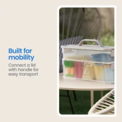 Click In Place 3qt Clear Shallow Slim Plastic Storage Bin With White Latch For Home And Office Organization - Brightroom™ -Smart Nest Store GUEST 8c6aa7ea 9b76 4f7a a290 53b2aaea3ccf