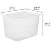 70qt Clear Storage Box With White Lid - Brightroom™