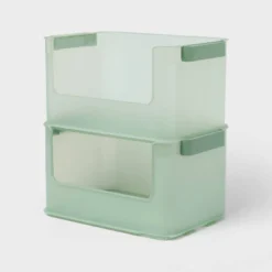 Click In Place 20.7qt Open Front Plastic Storage Bin For Home And Office Organization Green Tint - Brightroom™ 5 Click In Place 20.7qt Open Front Plastic Storage Bin For Home And Office Organization Green Tint - Brightroom™ -Smart Nest Store GUEST a3910ed5 b65d 47c5 bf64 e83fa2089a80