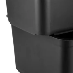 Folio Heavy Duty Storage Bin - Brightroom™: Black Plastic, Stackable, Portable, Universal Storage, 18.6 Volume Capacity -Smart Nest Store GUEST aa51cd5b 4790 4d5a ac45 a42255c74a0d 1
