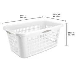2bu Laundry Basket White - Brightroom™: Portable Plastic Clothes Organizer With Built-In Handles, 70.4L Capacity -Smart Nest Store GUEST ad9a4029 8eeb 4415 917e 8ca17aa00af2