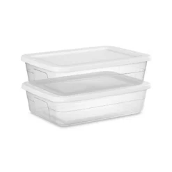 28qt Clear Under Bed Storage Box White - Brightroom™ -Smart Nest Store GUEST b49145bd e993 443d 824a 7749de47657c