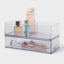 Clear Divided Bin With Drawer - Brightroom™ -Smart Nest Store GUEST b5bf7565 dcd9 4c10 9005 c5f29f4cbc8b
