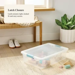 32qt Clear Storage Bin With Latches - Brightroom™ -Smart Nest Store GUEST b8587399 4647 4e57 913b 4c32b806bdb6
