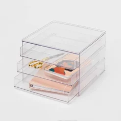 All Purpose 3 Drawer Storage Clear - Brightroom™ -Smart Nest Store GUEST bed8afa5 14b2 4943 91a3 9cebbabacd7a