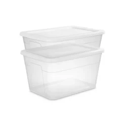 56qt Clear Non-Latching Storage Box With White Lid - Brightroom™ -Smart Nest Store GUEST bff63022 0c9d 4d1c 9c83 ce8a855a2ccb