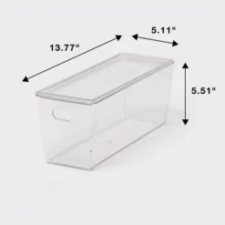 5L Stacking Clear Bin With Lid - Brightroom™: PET, Stackable, Universal Storage, Handles, 13.77" X 5.11" -Smart Nest Store GUEST c19bcc0a dafe 41e3 8571 b848afadea5d
