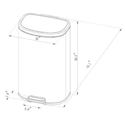 45L D Shape Step Trash Can - Brightroom™ -Smart Nest Store GUEST c2061739 02e1 4b84 8bb6 9115a2781dbe