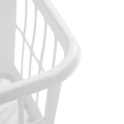 1.25bu Laundry Basket White - Brightroom™: Plastic Clothes Hamper With Built-In Handles, Medium Size, Portable Storage -Smart Nest Store GUEST c75b598d e861 4b67 972a 990b3e24858f