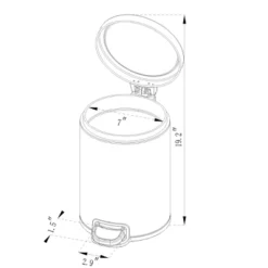 5L Round Step Trash Can - Brightroom™ -Smart Nest Store GUEST cfda8acd e2c2 4818 9a97 33a2d09bb5d2