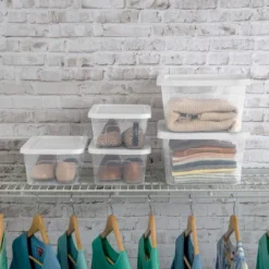 6qt Clear Storage Box White - Brightroom™ -Smart Nest Store GUEST d1e3be0f e0a6 4b21 ac12 ddb613c740d0