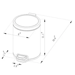 5L Round Step Trash Can - Brightroom™ -Smart Nest Store GUEST d3dcba62 f1b0 452a 92cc 1c11982c1b4f