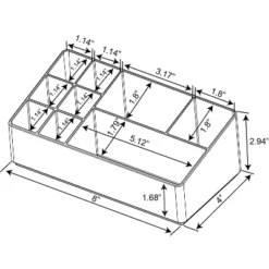 Bathroom Plastic 9 Slot Mixed Cosmetic Organizer Clear - Brightroom™: Makeup & Vanity Organizer Tray For Bathroom Countertop -Smart Nest Store GUEST dbf0e0aa 3dc0 417d a007 88e11ae9f58a