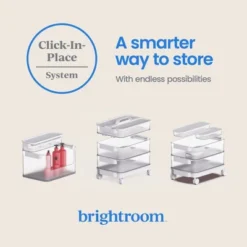 3pk Click In Place 30oz Insert Storage Containers White And Clear - Brightroom™ -Smart Nest Store GUEST dee8ea5c 9722 473f bdd6 61cb86ec5fff