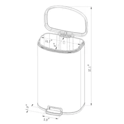 45L D Shape Step Trash Can - Brightroom™ -Smart Nest Store GUEST dfcf1598 d01a 4f5f ae41 13a8e22b2c58