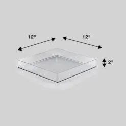 12'' X 12'' X 2" All Purpose Storage Tray - Brightroom™: Clear Plastic Bathroom Organizer Tray -Smart Nest Store GUEST e3fa4aba 7ce7 44ad a8cb 952525c19030