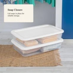 41qt Clear Under Bed Storage Box White - Brightroom™ -Smart Nest Store GUEST e4631e7d 157f 41dd 90ac 8cd4c9806817