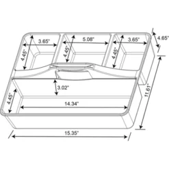 Divided Caddy Organizer White - Brightroom™: Utility Storage Cart, Polypropylene, Universal Storage, 1 Year Warranty -Smart Nest Store GUEST e5071bb0 7856 4a20 b2f5 705acf965b68